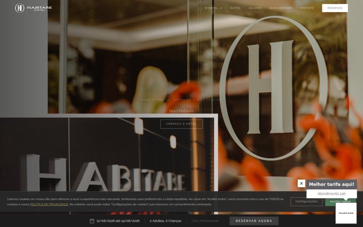Screenshot of hotelhabitare.com.br