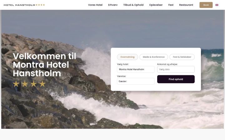 Screenshot of hotelhanstholm.dk