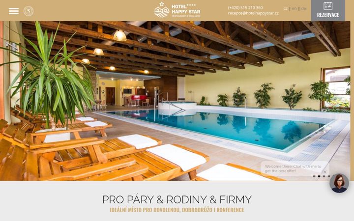 Screenshot of hotelhappystar.cz