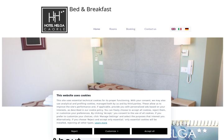 Screenshot of hotelhelgacaorle.com