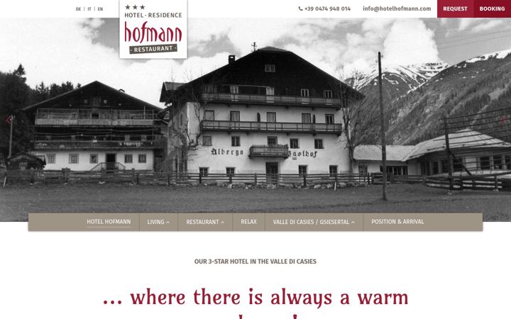 Screenshot of hotelhofmann.com