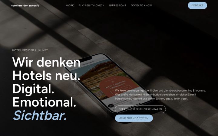 Screenshot of hoteliersderzukunft.com