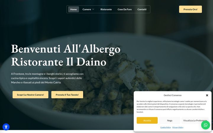 Screenshot of hotelildaino.it