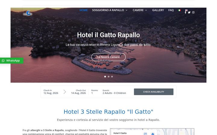 Screenshot of hotelilgatto.it