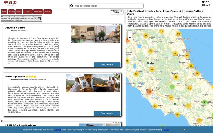 Screenshot of hotelima.it