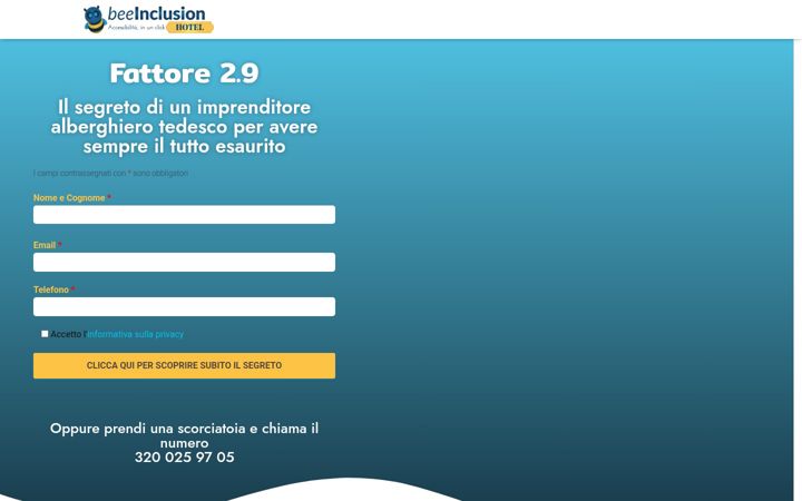 Screenshot of hotelinclusivo.it
