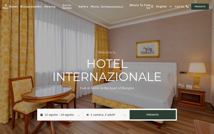 Screenshot of hotelinternazionalebologna.com