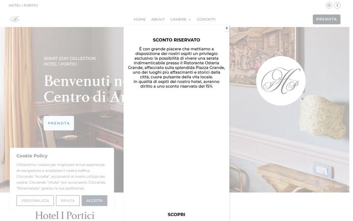 Screenshot of hoteliportici.com
