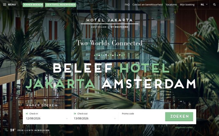 Screenshot of hoteljakarta.amsterdam