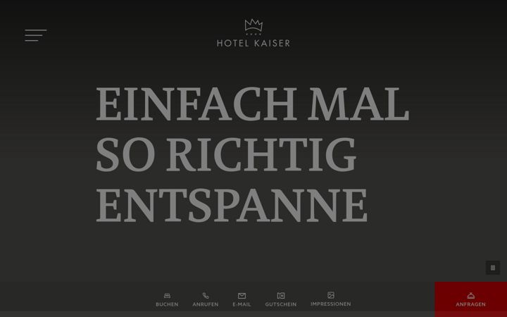 Screenshot of hotelkaiser.at