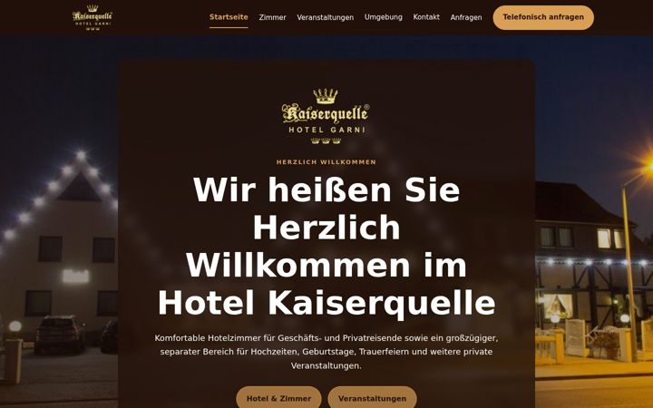 Screenshot of hotelkaiserquelle.de