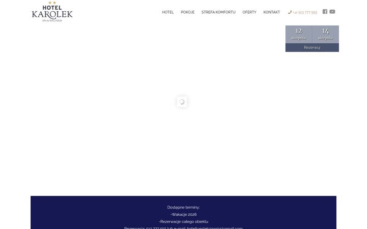 Screenshot of hotelkarolek.pl