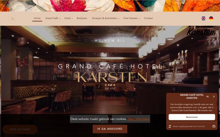 Screenshot of hotelkarsten.nl
