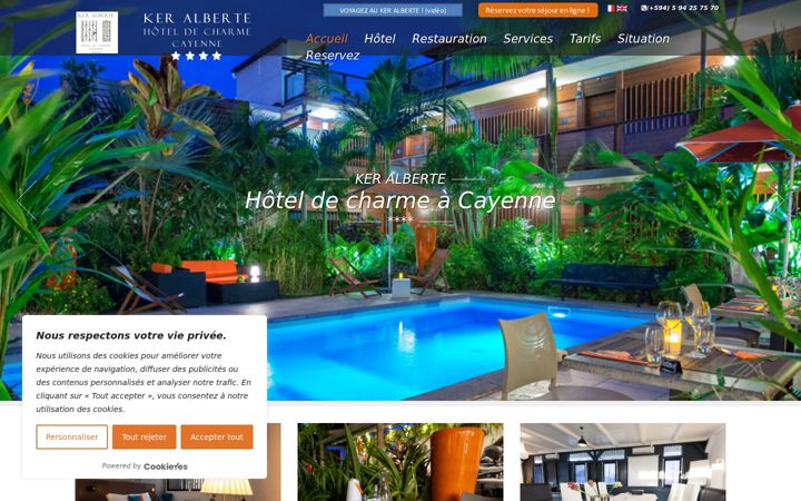 Screenshot of hotelkeralberte.com