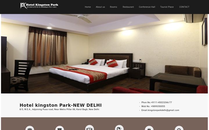 Screenshot of hotelkingstonpark.com