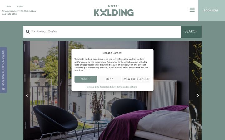 Screenshot of hotelkolding.dk
