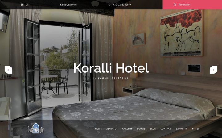 Screenshot of hotelkoralli.gr