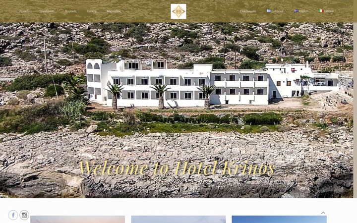 Screenshot of hotelkrinos.com