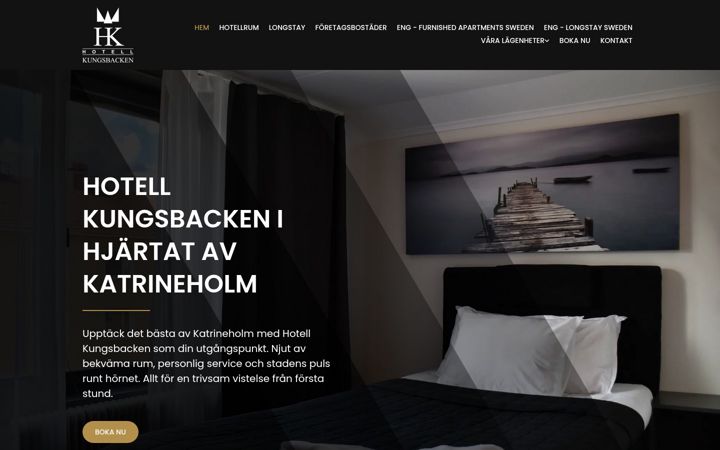 Screenshot of hotelkungsbacken.se