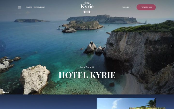 Screenshot of hotelkyrietremiti.it