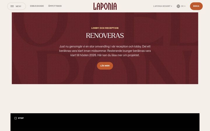 Screenshot of hotell-laponia.se
