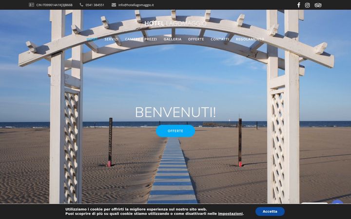 Screenshot of hotellagomaggio.it