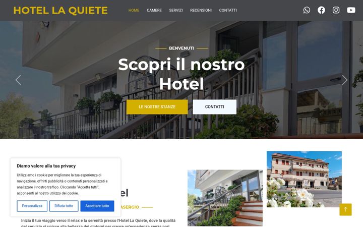 Screenshot of hotellaquietepalmi.it