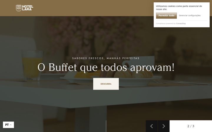Screenshot of hotellara.com