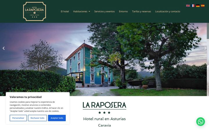 Screenshot of hotellaraposera.com