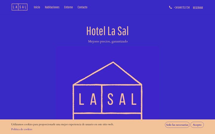 Screenshot of hotellasal.com