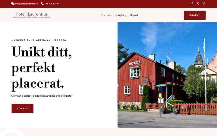 Screenshot of hotellaurentius.se