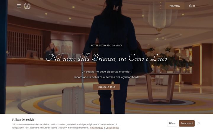 Screenshot of hotelleonardodavinci.com