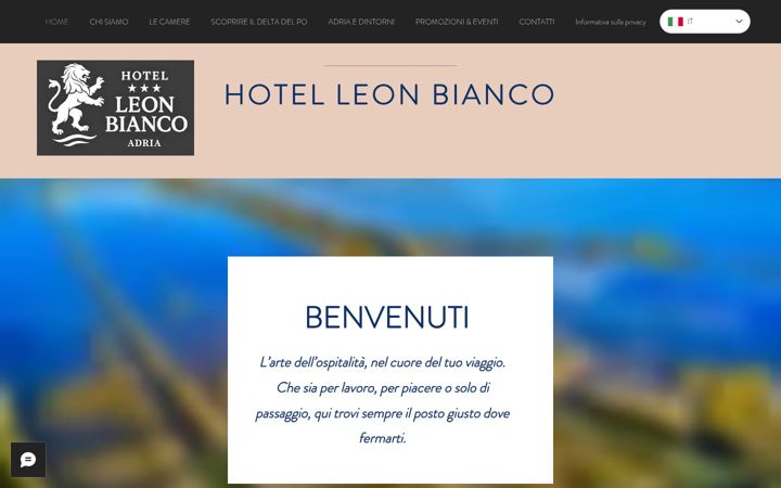 Screenshot of hotelleonbianco.eu