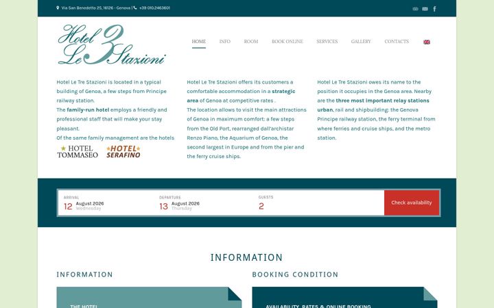 Screenshot of hotelletrestazioni.it