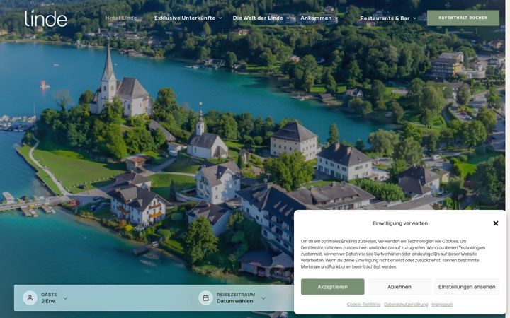 Screenshot of hotellinde.at