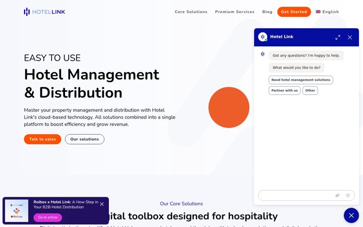 Screenshot of hotellinksolutions.com