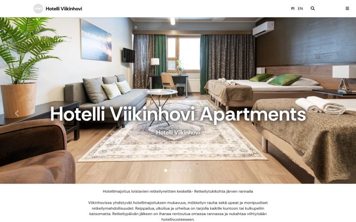 Screenshot of hotelliviikinhovi.fi