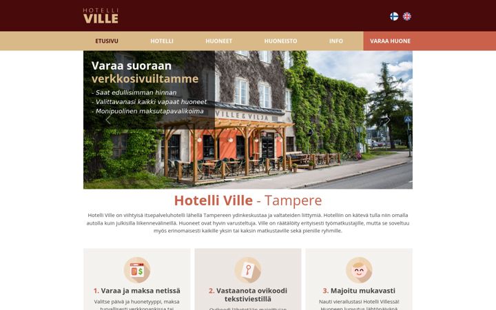 Screenshot of hotelliville.fi