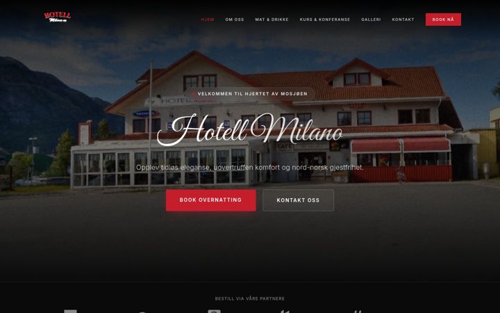 Screenshot of hotellmilano.no