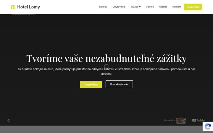 Screenshot of hotellomy.sk