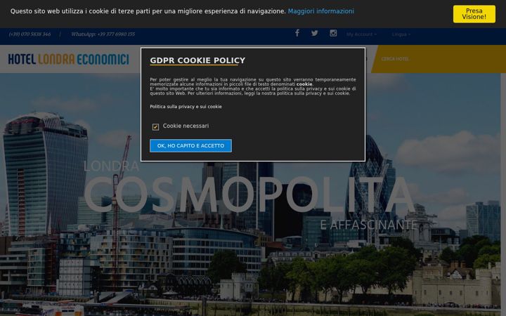 Screenshot of hotellondraeconomici.it