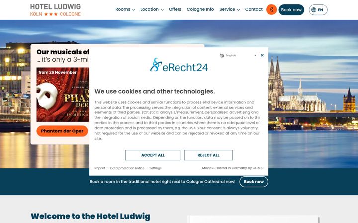 Screenshot of hotelludwig.de