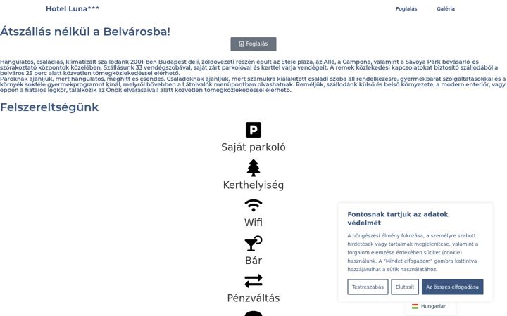 Screenshot of hotelluna.hu