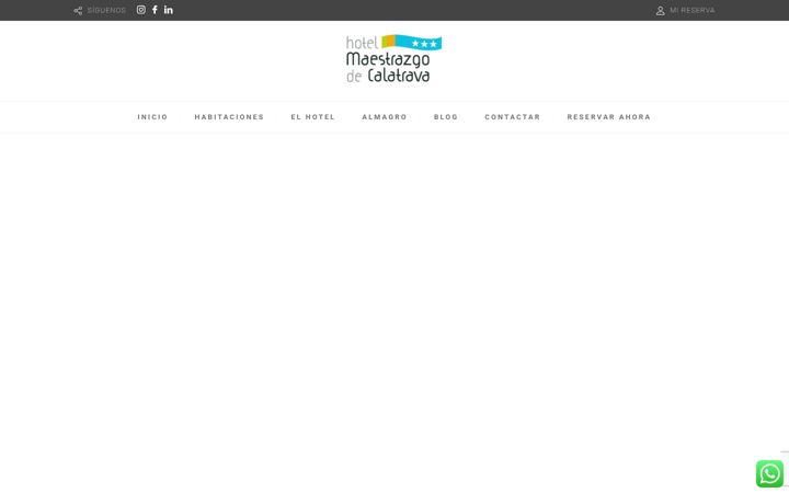 Screenshot of hotelmaestrazgodecalatrava.com