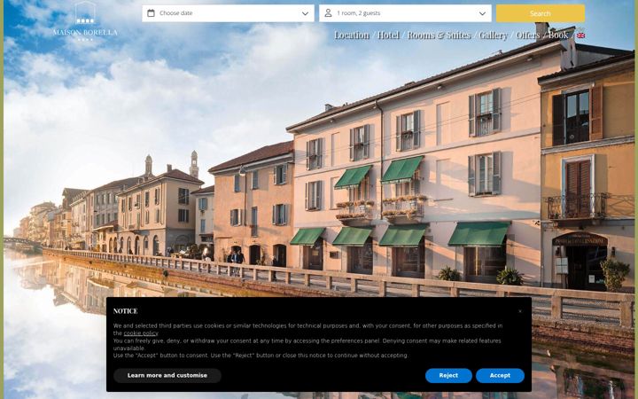 Screenshot of hotelmaisonborella.com