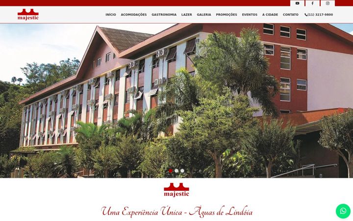 Screenshot of hotelmajestic.com.br