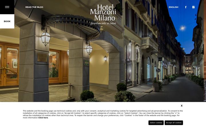 Screenshot of hotelmanzoni.com