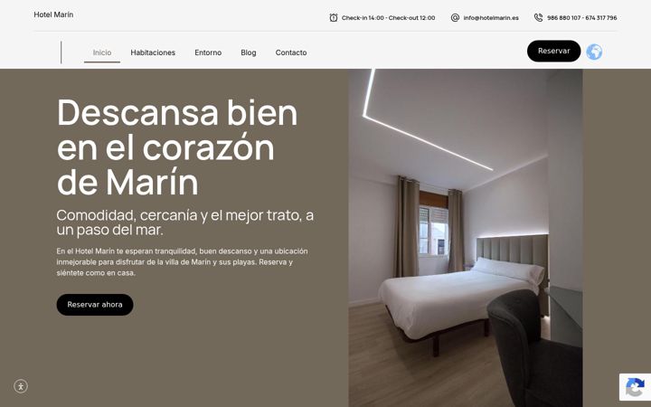 Screenshot of hotelmarin.es