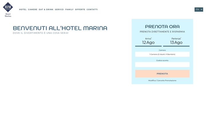Screenshot of hotelmarinajesolo.it