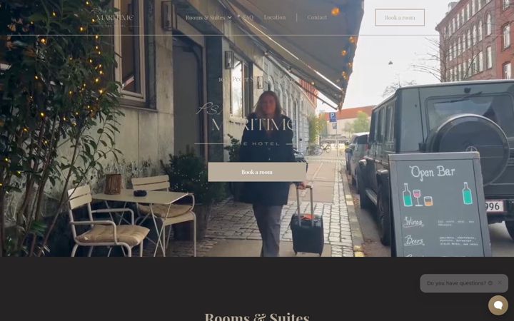 Screenshot of hotelmaritime.dk
